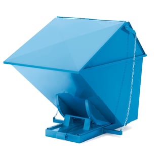 Tippcontainer PILE, med lock, 1600 liter, blå