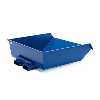 Tippcontainer HEAP, låg, 900 liter, blå