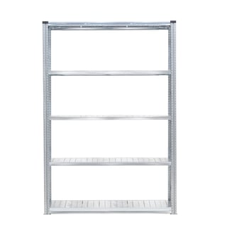 Reol TRANSFORM, grundsektion med 5 hylder, 2500x1200x600 mm