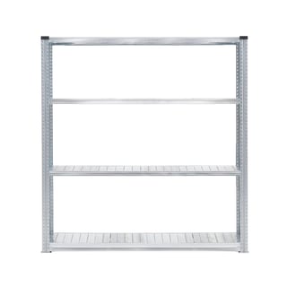 Galvanised shelving TRANSFORM, basic unit, 4 shelves, 1972x1500x400 mm