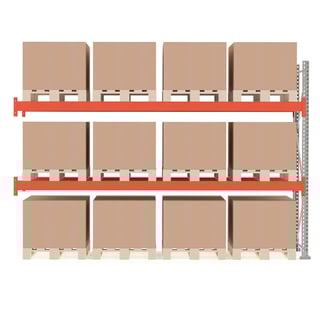 Pallereol ULTIMATE, påbyggseksjon, 12 paller, H2500 B3600 D1100 mm