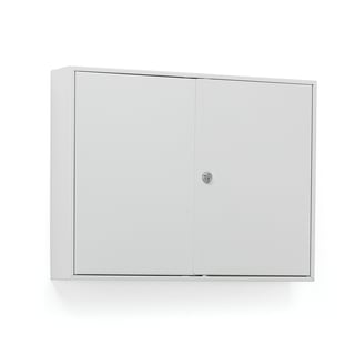 Schlüsselschrank ROWLEY mit 300 Haken, 550 x 730 x 140 mm, grau