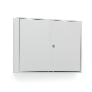 Schlüsselschrank ROWLEY mit 300 Haken, 550 x 730 x 140 mm, grau