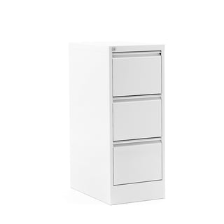 Mappskåp INCLUDE, A4, 3 lådor, höjd: 1030 mm, vit