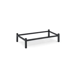 Beingestell für Spind mit 3 Modulen, B 900 mm, schwarz