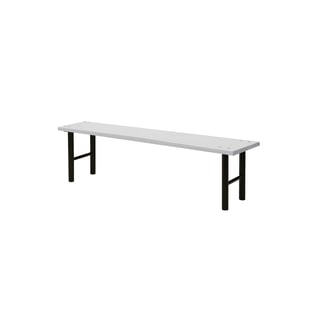 Changing room bench STADIUM, 1500x360x430 mm, grey, black