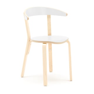 Stol LINUS, höjd: 450 mm, vit laminat