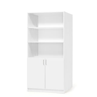 Dokumentų spinta THEO, apačioje durys, 2100x1000x600mm, balta