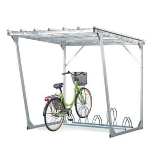 Fahrradunterstand FIELD, Basismodul für 5 Räder, verzinkt