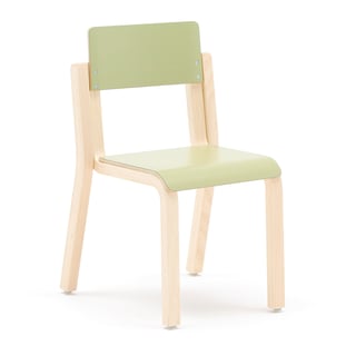 Kinderstuhl DANTE, H 310 mm, Birke, Laminat grün