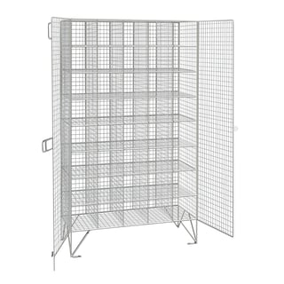Mesh locker, 40 comps, with doors, 1360x775x305 mm