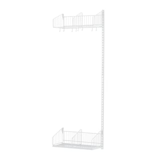 Garderobereol TRÅD, påbygningssektion, væghængt, 600 mm, hvid
