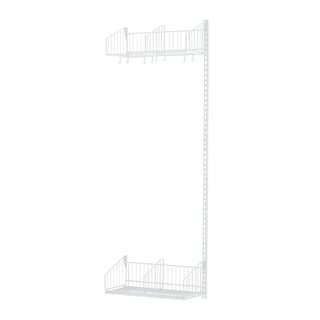 Garderobereol TRÅD, påbygningssektion, væghængt, 600 mm, hvid