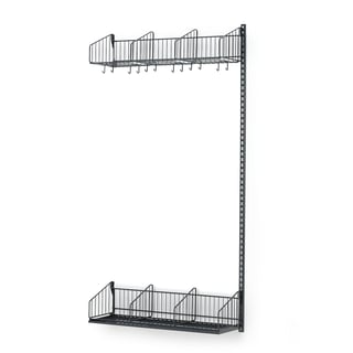 Wall mounted cloakroom unit TRÅD, add-on unit, 900x2000 mm, dark grey