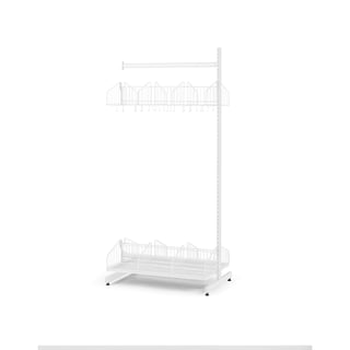 Vaateteline TRÅD, jatko-osa, lattiamalli, 900x2000 mm, valkoinen