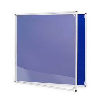 Tamperproof noticeboard, 900x900 mm, dark blue