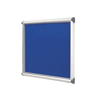 Outdoor notice board SHIELD, 1050x1182 mm, royal blue