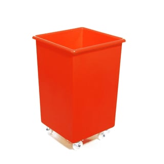 Mobile container truck, 760x460x460 mm, 118 L, red