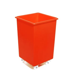 Mobile container truck, 760x460x460 mm, 118 L, red