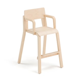 Hög barnstol DANTE, med armstöd, höjd: 500 mm, laminat, björk