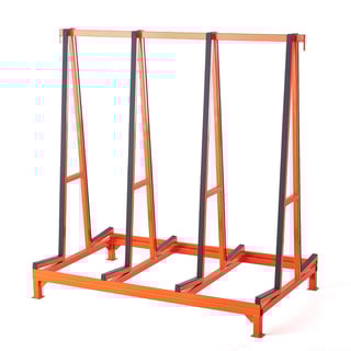 Materialstativ med gummilist, dobbeltsidig, kapasitet 1000 kg