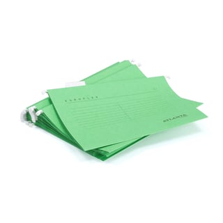 A4 formato pakabinami aplankai, žalia, 25 vnt, 315 x 240 mm