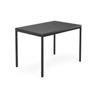 Biurko QBUS, rama 4 nogi, 1200x800 mm, czarny, czarny