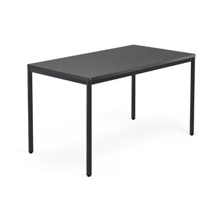 Skrivebord QBUS, 4-bensstel, 1400x800 mm, sort, sort