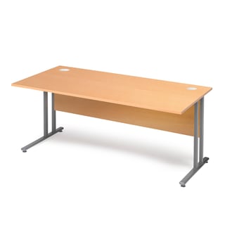 Straight desk FLEXUS, 1600x800 mm, beech laminate
