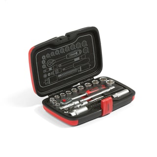 Toppasett, 3/8", 34 stk