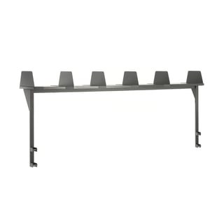 Vrhnja polica, 2400x300 mm, vključuje 6 delilnikov, siva