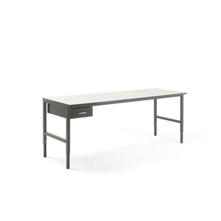 Komplet arbejdsbord Cargo, 2400x750 mm, 1 skuffe