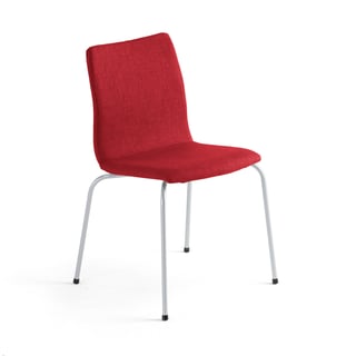 Conference chair OTTAWA, red fabric, grey