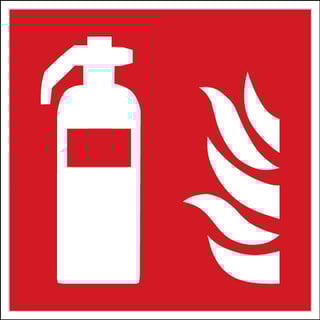 Schild Feuerlöscher, Polyester selbsthaftend, 200 x 200 mm