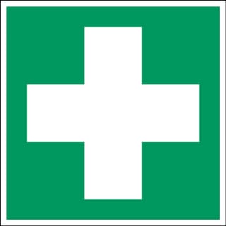 Znak za opremo za prvo pomoč, adhezivni poliester, 200 x 200 mm