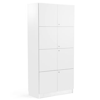 Materialskap THEO med 4 dørpar, H2100 B1000 D470 mm, hvit