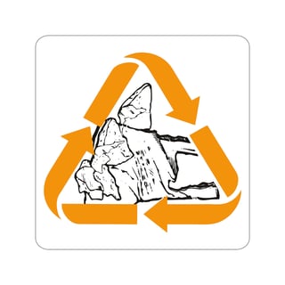 Aufkleber für Abfalltrennung - Leichtstoffe