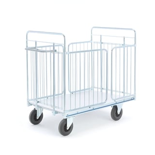 Paketvagn CARRIER, med sidogrindar, 1400x650mm