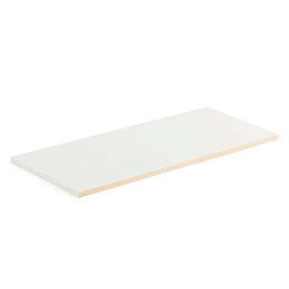 Shelf THEO, 1000x300/320 mm, birch edging, white