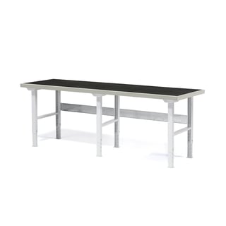 Töölaud ROBUST, kummimatiga, 2500 x 800 mm