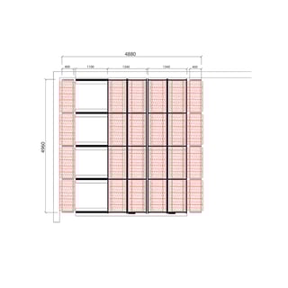 Kompaktno skladištenje guma: V 4960 x D 4880 mm