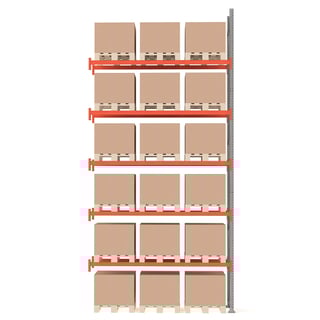 Pallereol ULTIMATE, påbyggseksjon, 18 paller, H6000 B2750 D1100 mm