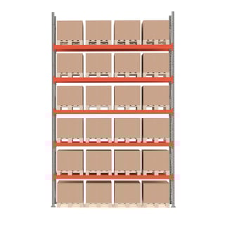 Pallereol ULTIMATE, grunnseksjon, 24 paller, H6000 B3600 D1100 mm