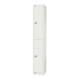 Elite white locker, 2 door, 1800x300x300 mm, all white