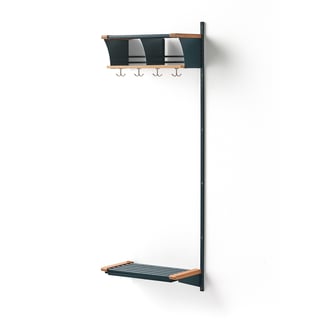 Kabyklos modulis JEPPE, 2 skyriai, papildoma dalis, 1790x600x300mm, mėlyna/ąžuolas