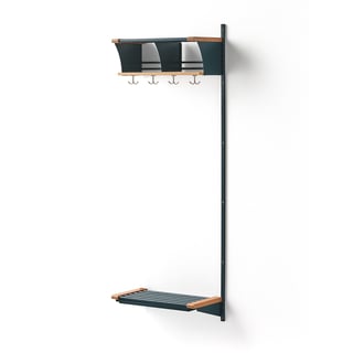 Kabyklos modulis JEPPE, 2 skyriai, papildoma dalis, 1790x600x300mm, mėlyna/ąžuolas