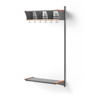 Garderoobiriiul JEPPE, lisaosa, 1790 x 900 x 300 mm, hall/ tamm