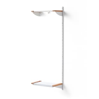 Cloakroom unit JEPPE with hat shelf, add-on unit, 1790x600x310 mm, white/oak