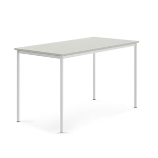Stół SONITUS, 1600x800x900 mm, laminat HPL szary, biały