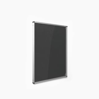 Fire-retardant tamperproof noticeboard, 1200x900 mm, charcoal